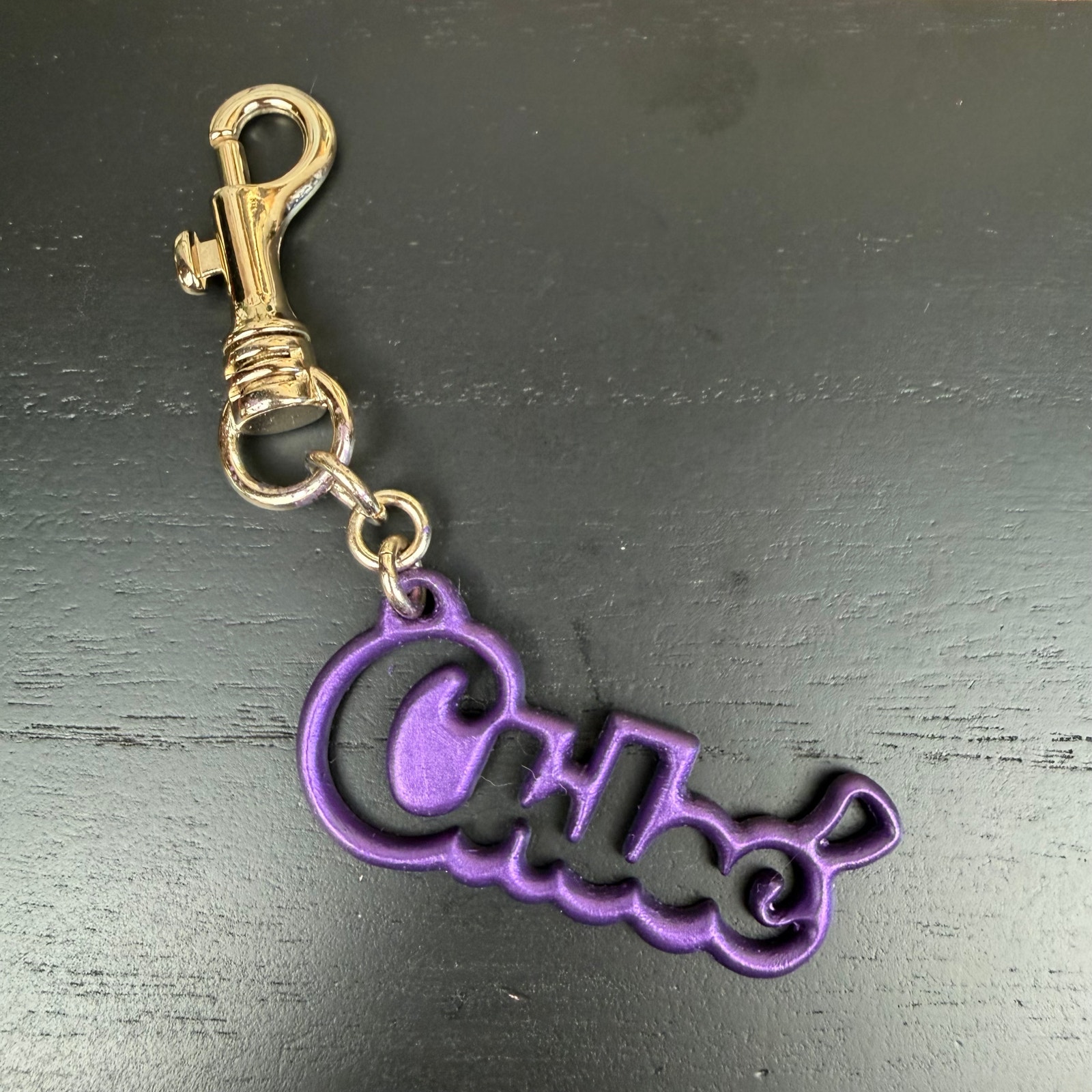 Chloe Purple Keychain Bag Charm Vintage New